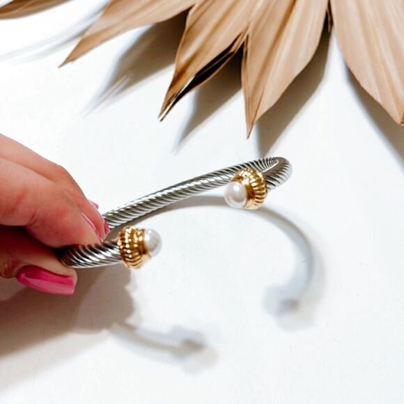 Textured silver bracelet #746 - Picture 3 of 4